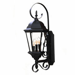 Acclaim New Orleans 3-Light Outdoor Wall Light - Matte Black - 5413BK