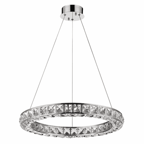 Acclaim Noemi LED Pendant with Crystal Ring - Chrome - IN31070CH