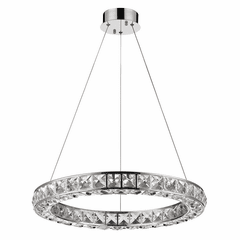 Acclaim Noemi LED Pendant with Crystal Ring - Chrome - IN31070CH