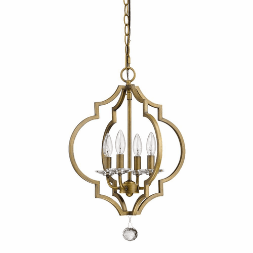 Acclaim Peyton 4-Light Chandelier - Raw Brass - IN11017RB