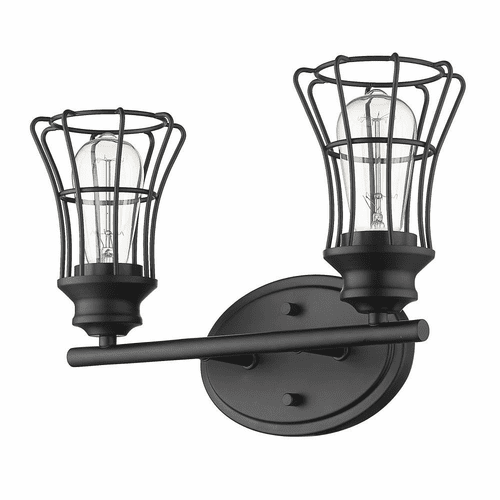 Acclaim Piers 2-Light Bath Vanity Light - Matte Black - IN41281BK