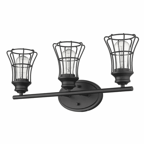 Acclaim Piers 3-Light Bath Vanity Light - Matte Black - IN41282BK