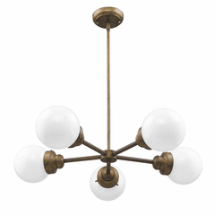 Acclaim Portsmith 5-Light Chandelier - Raw Brass - IN21223RB