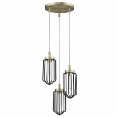 Acclaim Reece 3-LT Chandelier - Aged Brass - IN31501AB