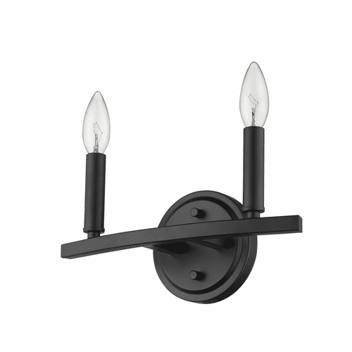 Acclaim Sawyer 2-Light Bath Vanity Light - Matte Black - IN41154BK