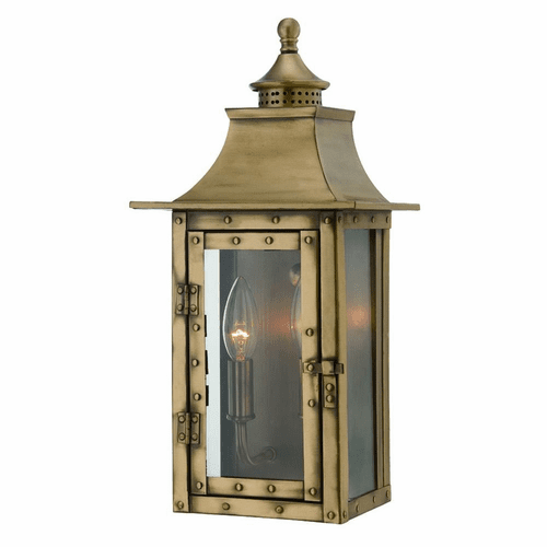 Acclaim St. Charles 2-Light Outdoor Wall Light - Aged Brass - 8302AB