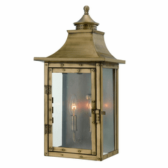 Acclaim St. Charles 2-Light Outdoor Wall Light - Aged Brass - 8312AB