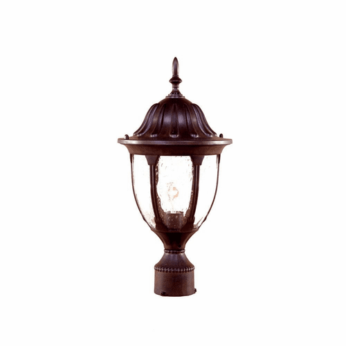 Acclaim Suffolk 1-Light Outdoor Post Mount - Burled Walnut - 5067BW