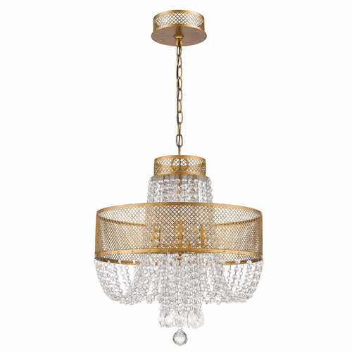 Acclaim Viola  4-Light Chandelier - Antique Gold - IN11310AG