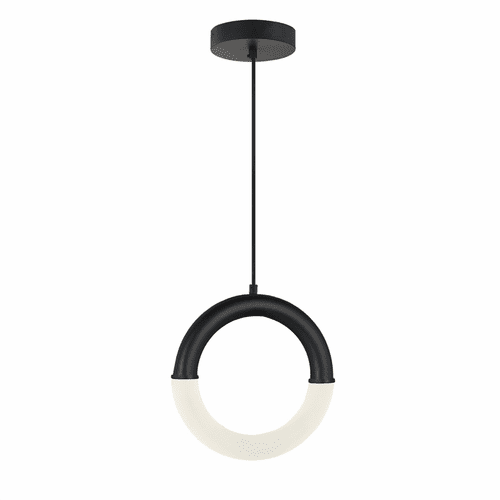 Acryluxe Collection Revolve 11" LED Pendant - Matte Black - ACR-4203-FRST-MBLK