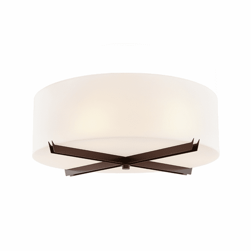 Acryluxe Crossbar 18" Close-to-ceiling Drum - Dark Bronze - ACR-9523-OPAL-DBRZ