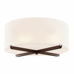 Acryluxe Crossbar 24" Close-to-ceiling Drum - Dark Bronze - ACR-9526-OPAL-DBRZ