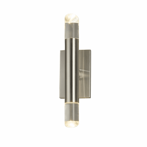 Acryluxe Kyber 2-LT LED Up & Downlight Wall Sconce - Nickel - ACR-8842-CLER-NCKL