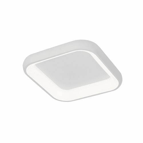 Acryluxe Polaris 19" Square LED Flush Mount - Matte White - ACR-4071-OPAL-WHTE