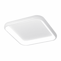 Acryluxe Polaris 25" Square LED Flush Mount - Matte White - ACR-4072-OPAL-WHTE