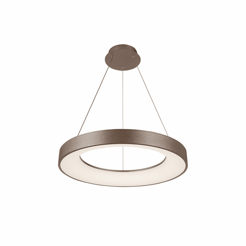 Acryluxe Sway 15" Round LED Pendant - Light Bronze - ACR-4060-OPAL-LTBZ