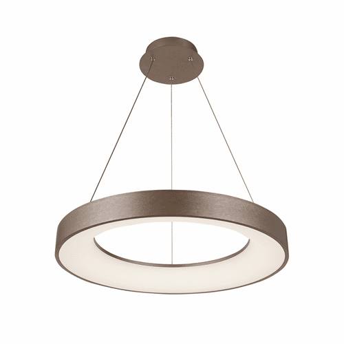 Acryluxe Sway 19" Round LED Pendant - Light Bronze - ACR-4061-OPAL-LTBZ