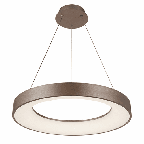 Acryluxe Sway 24" Round LED Pendant - Light Bronze - ACR-4062-OPAL-LTBZ