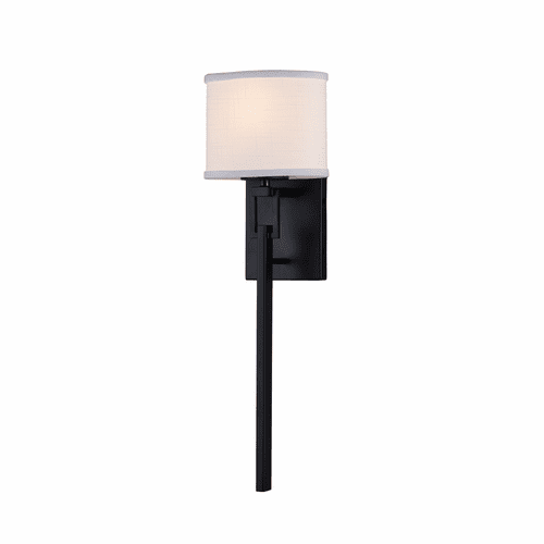 Alpine 1-Light Wall Sconce - Matte Black - FAB-4401-WHTE-MBLK