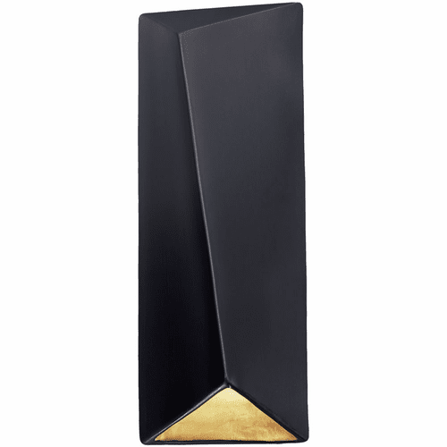 Ambiance Large Diagonal Rectangle LED Wall Sconce - Matte Black - CER-5897-CBGD