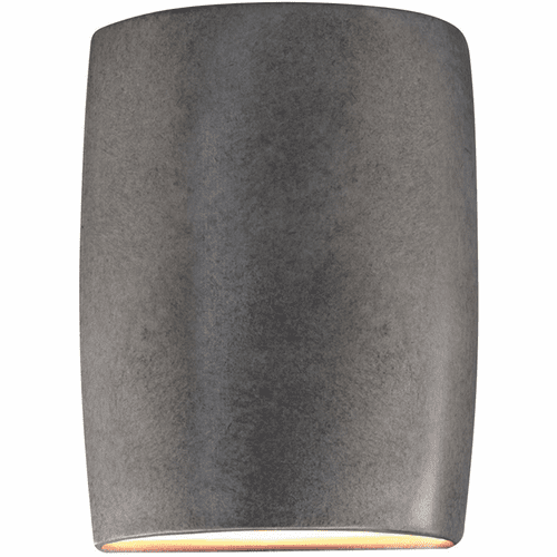 Ambiance Large Wide Outdoor LED Cylinder - Antique Silver - CER-8858W-ANTS