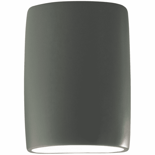 Ambiance Large Wide Outdoor LED Cylinder - Pewter Green - CER-8858W-PWGN