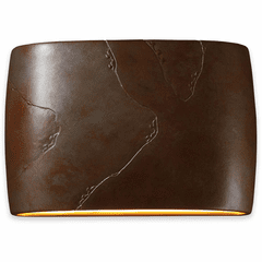 Ambiance Wide Lg Oval Outdoor LED Wall Sconce - Tierra Red Slate - CER-8899W-SLTR