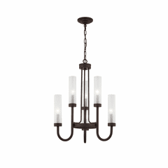 Anchor 22" 6-Light Chandelier - Dark Bronze - FSN-4343-CLFR-DBRZ Anchor 22" 6-Light Chandelier - Dark Bronze - FSN-4343-CLFR-DBRZ