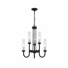 Anchor 22" 6-Light Chandelier - Matte Black - FSN-4343-CLFR-MBLK Anchor 22" 6-Light Chandelier - Matte Black - FSN-4343-CLFR-MBLK