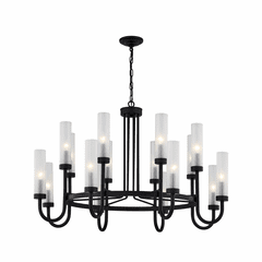 Anchor 42" 16-Light Chandelier - Matte Black - FSN-4345-CLFR-MBLK Anchor 42" 16-Light Chandelier - Matte Black - FSN-4345-CLFR-MBLK