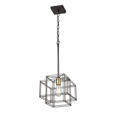 Artcraft Artisan 1 Light Pendant - Black and Brushed Brass - AC11731BK Artcraft Artisan 1 Light Pendant - Black and Brushed Brass - AC11731BK
