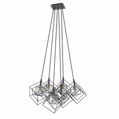 Artcraft Artistry Chandelier - Matte Black & Harvest Brass - AC11119