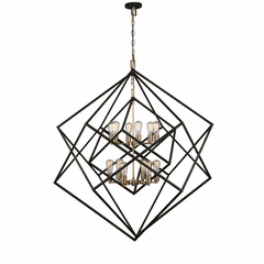 Artcraft Artistry Chandelier - Matte black & Satin brass - AC11112