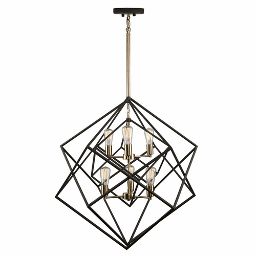 Artcraft Artistry Chandelier - Matte black & Satin brass - AC11116