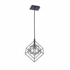 Artcraft Artistry Pendant - Matte Black & Harvest Brass - AC11117