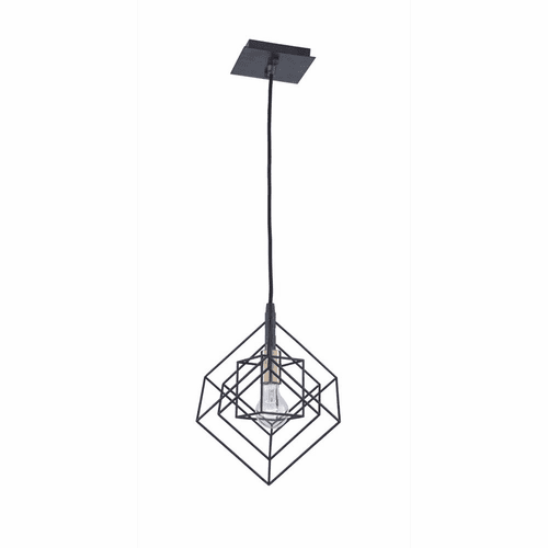Artcraft Artistry Pendant - Matte Black & Harvest Brass - AC11117