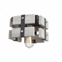 Artcraft Barnyard Flush Mount - Beach Wood - AC11491BW