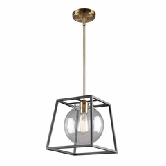 Artcraft Bridgetown 1-LT Cage Pendant - Black & Brass - AC11601VB Artcraft Bridgetown 1-LT Cage Pendant - Black & Brass - AC11601VB