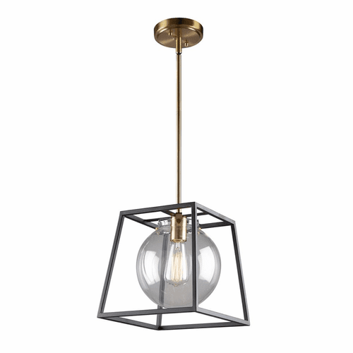 Artcraft Bridgetown 1-LT Cage Pendant - Black & Brass - AC11601VB