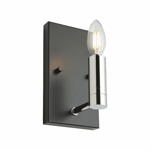 Artcraft Carlton Wall Light - Matte Black & Polished Nickel - AC11387