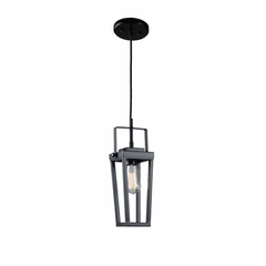 Artcraft Carriage 1 Light Pendant Black - AC11701BK
