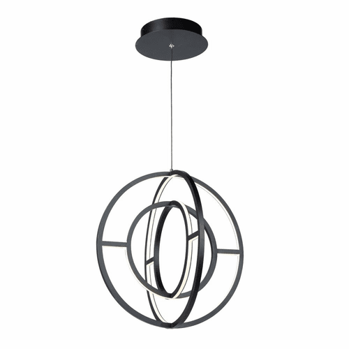 Artcraft Celestial LED Orb Chandelier - Matte Black - AC6660BK