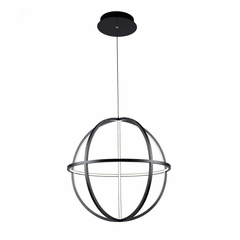 Artcraft Celestial LED Orb Chandelier - Matte Black - AC6662BK