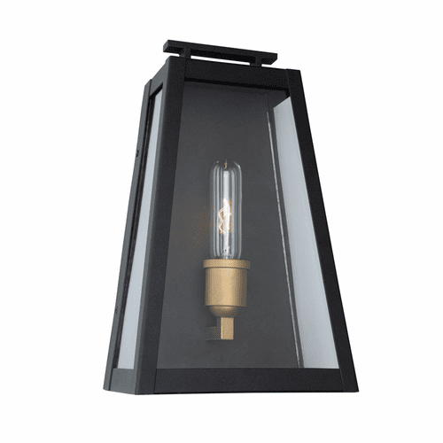 Artcraft Charlestown Large Outdoor 1-LT Wall Light - Black, Gold - AC8108BK