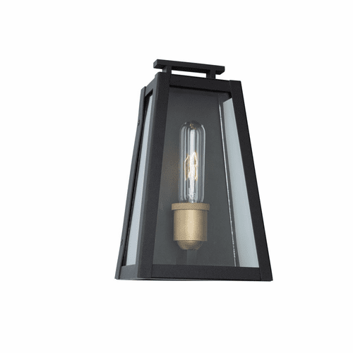 Artcraft Charlestown Medium Outdoor 1-LT Wall Light - Black, Gold - AC8107BK