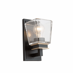 Artcraft Eastwood 1 Light Wall Light - Black & Brass - AC11611VB