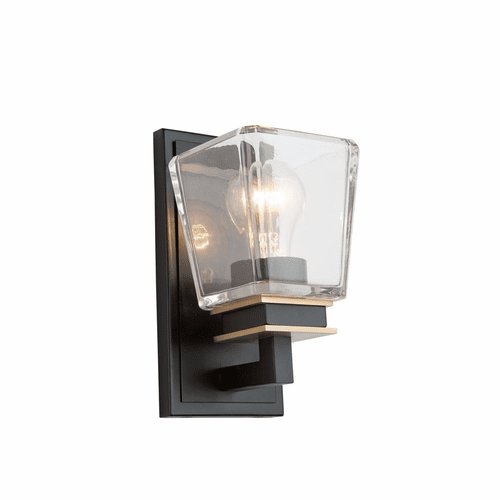 Artcraft Eastwood 1 Light Wall Light - Black & Brass - AC11611VB