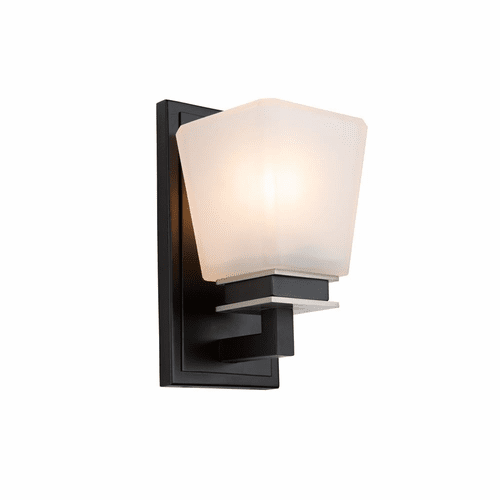Artcraft Eastwood 1 Light Wall Light - Black & Brushed Nickel - AC11611BN