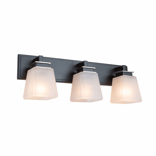 Artcraft Eastwood 3 Light Wall Light - Black & Brushed Nickel - AC11613BN