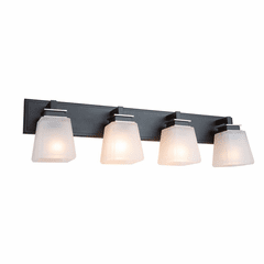 Artcraft Eastwood 4 Light Wall Light - Black & Brushed Nickel - AC11614BN